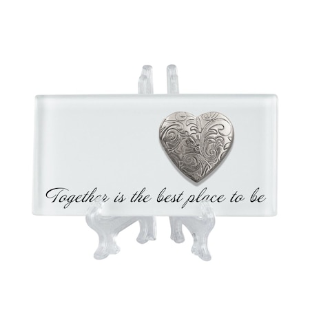 Cottage Garden 4 x 2 in. Together Is The Best Place to Be Ceramic Tile TLGL40WH